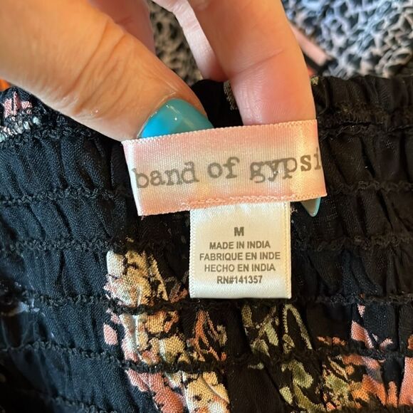 Band of Gypsies, Size M, Black Floral Jumpsuit! - Picture 8 of 9